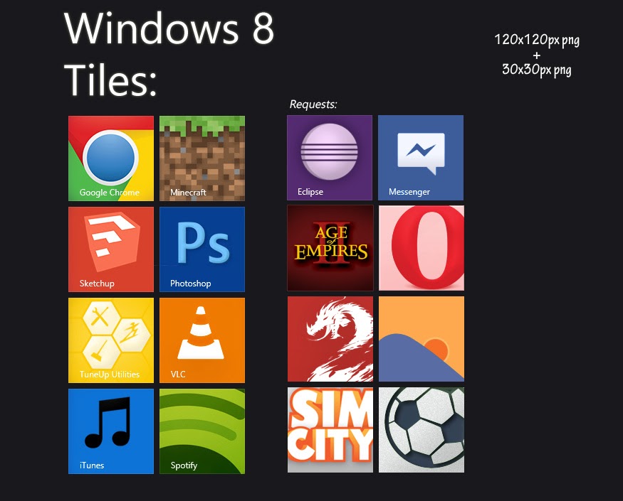 Tùy biến Windows 8 Metro Tile Icons với OblyTile
