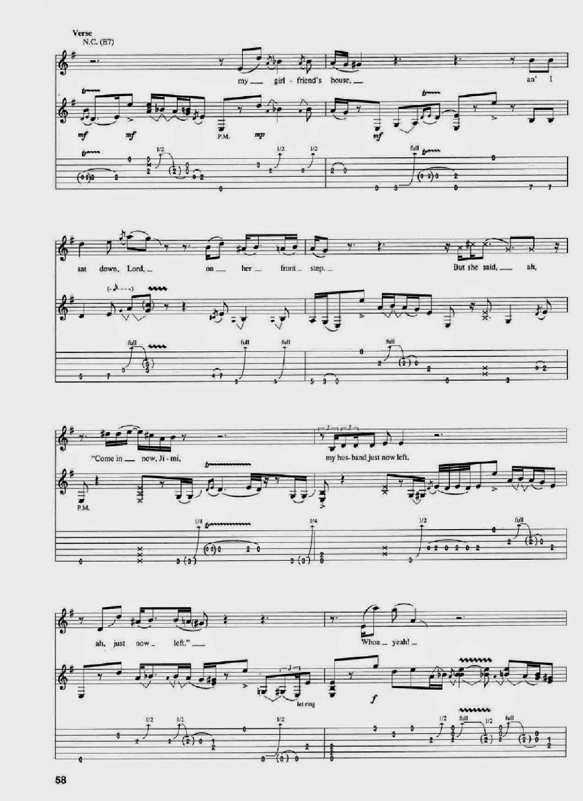 Jimi Hendrix Catfish Blues Partituras para Batería