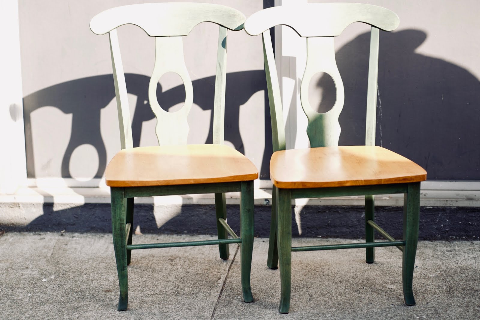 UHURU FURNITURE & COLLECTIBLES **SOLD** 32991 Pair of Two Tone Dining