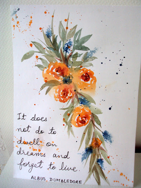 ‎artwork‬ ‪#‎orangeflowers‬ ‪#‎quote‬ ‪#‎handlettering‬ ‪#‎splatter‬ ‪#‎floralart‬  typography  orangeblossoms painting