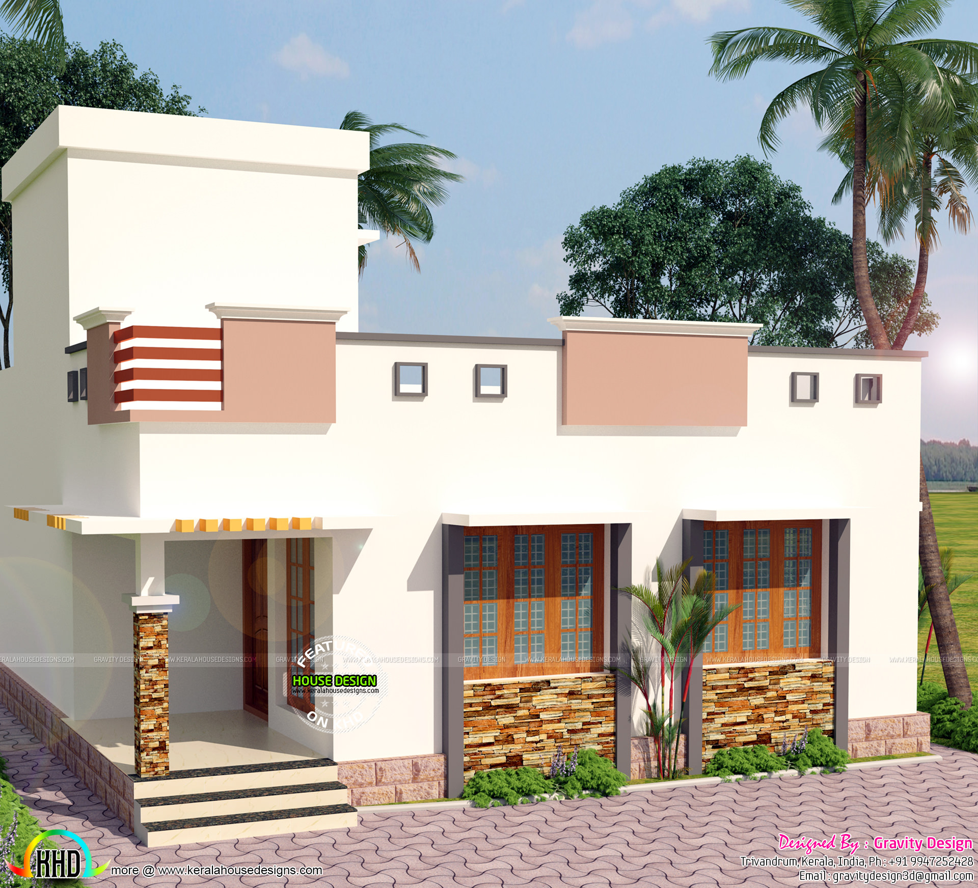 900 Sq-Ft 2 Bedroom Modern Home - Kerala Home Design And Floor Plans - 9K+ House  Designs