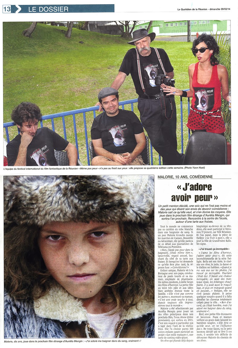 Festival MEME PAS PEUR en couverture du Quotidien de La Réunion