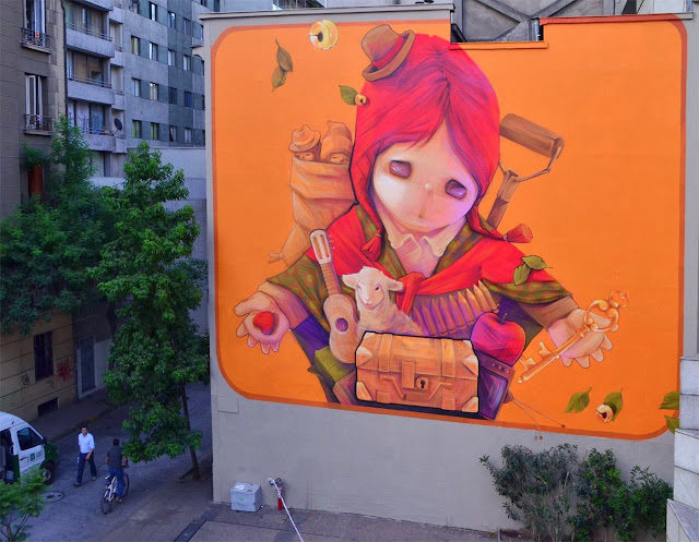 Two New Murals By Chilean Artist INTI in Santiago de Chile For The Hecho En Casa Street Art Festival. 3