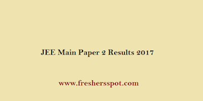 JEE Main Paper 2 Results 2017