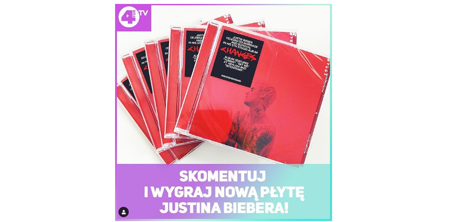 Wygraj płytę Justin Biebera Konkurs