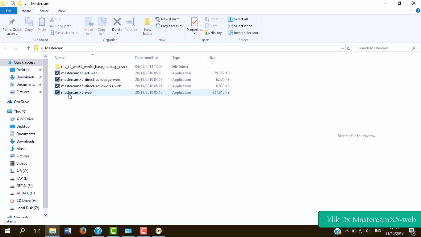 Crack file for mastercam x5