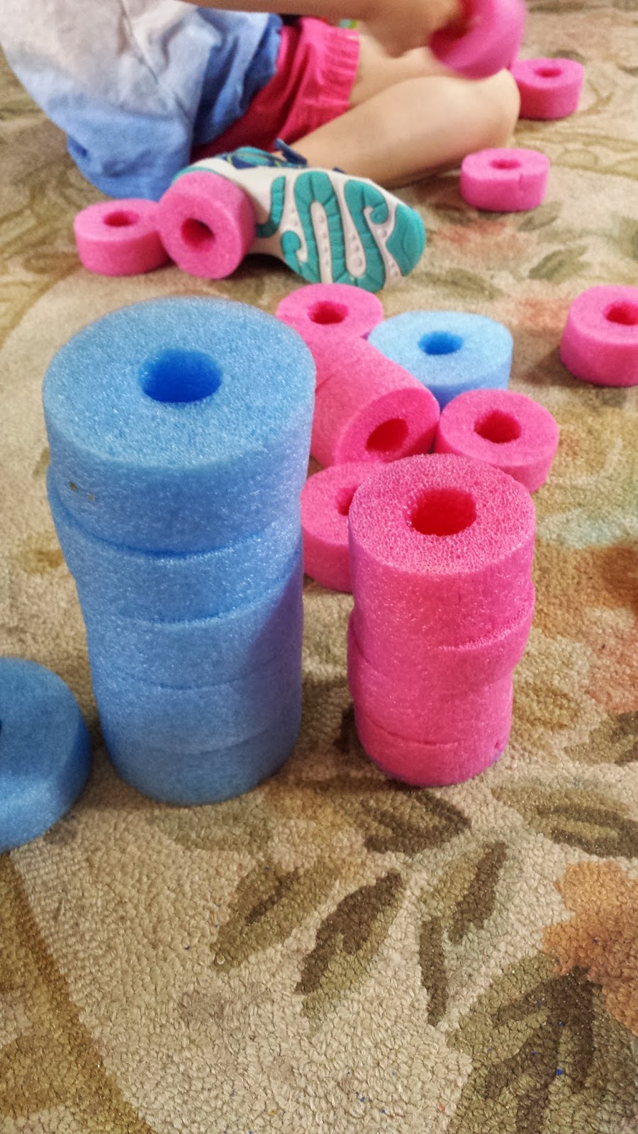 Munchkin and Bean Pool Noodle Activities for Toddlers
