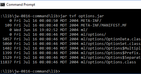 Inspired by Actual Events: Java Command-Line Interfaces (Part 17): jw ...