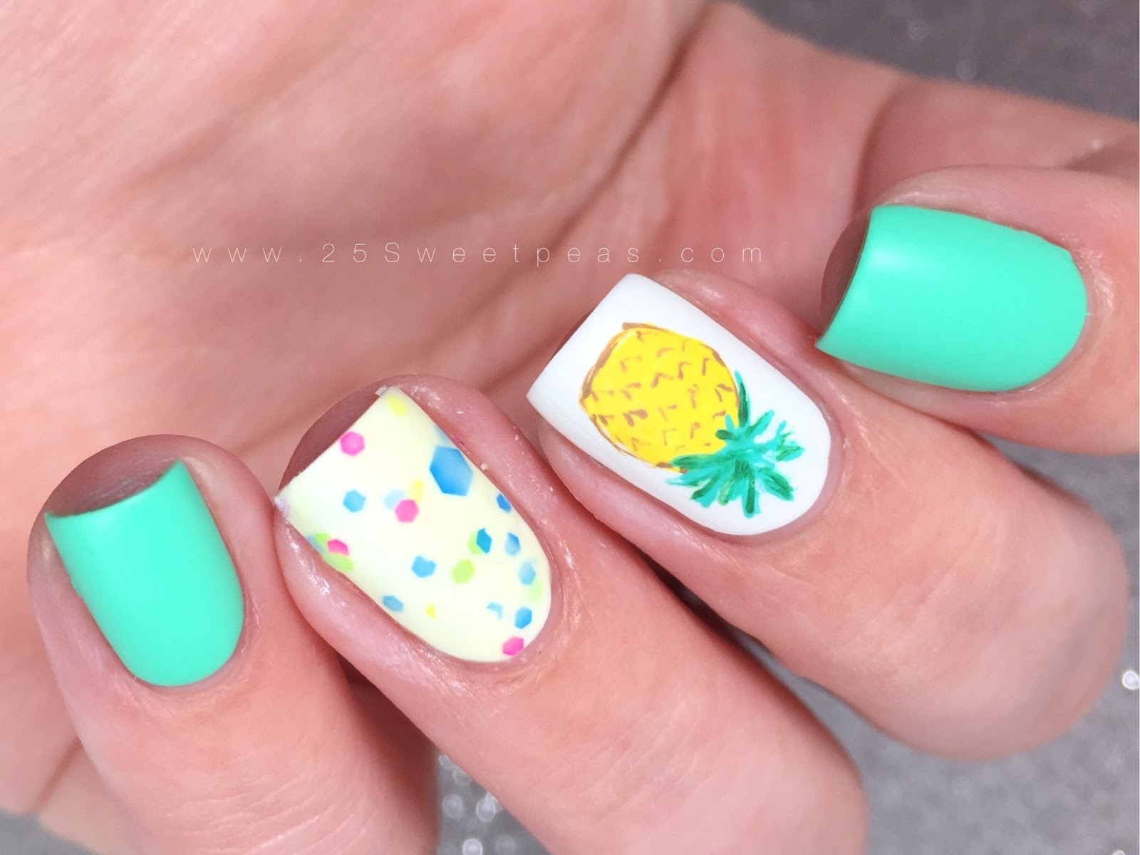 3. Pineapple Nail Art Decals - wide 5
