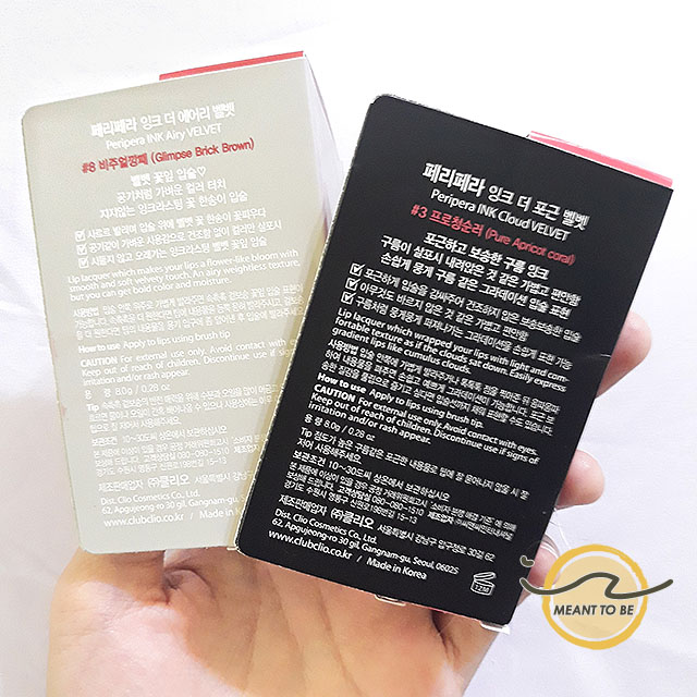 Peripera Ink Lip Tint Review - Airy Velvet vs Cloud Velvet Peripera Ink Lip Tint Review - Airy Velvet vs Cloud Velvet