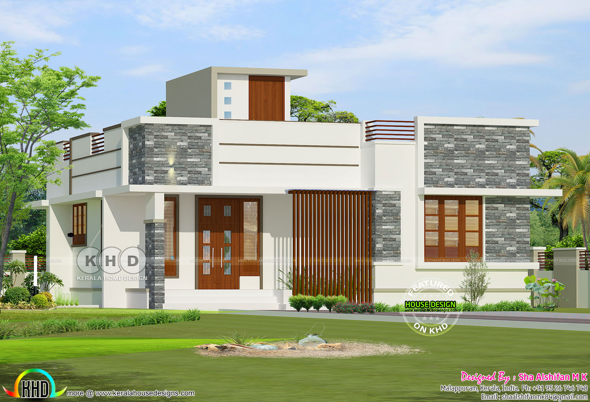 950 Square Feet 2 Bhk Flat Roof Residence Kerala Home Design And