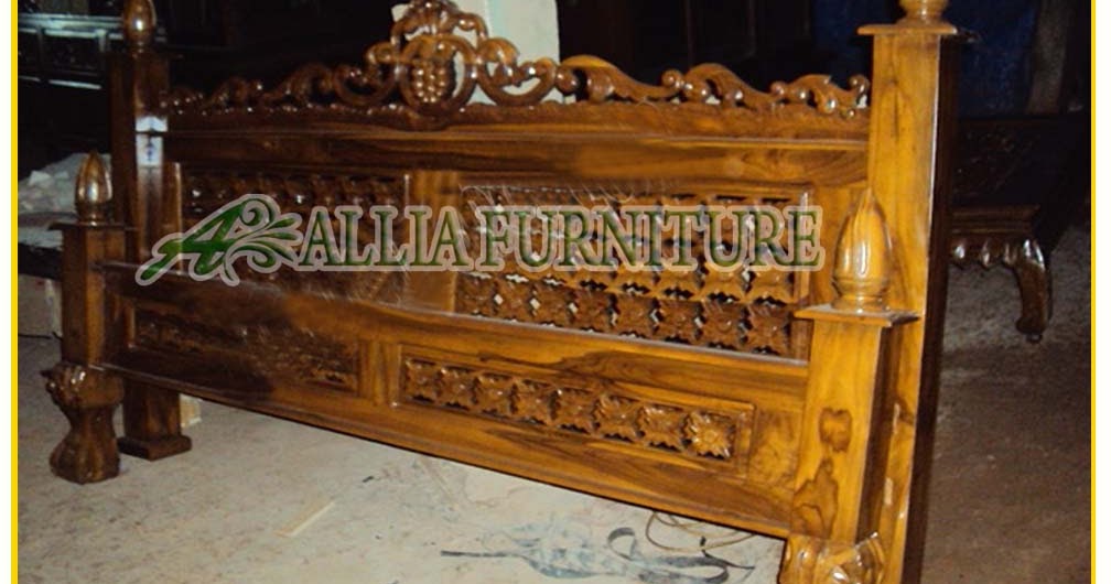 Tempat Tidur Ukiran Jati Semanggi Allia Furniture Tempat Tidur Ukiran Jati Semanggi Allia Furniture