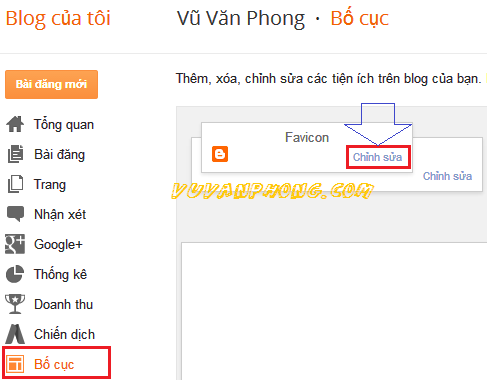 Cách thay đổi FaviCon trong Blogspot