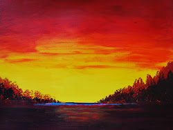 sunset landscape painting easy tutorial paintings colorful paint bland happy shirleen paintingvalley quick