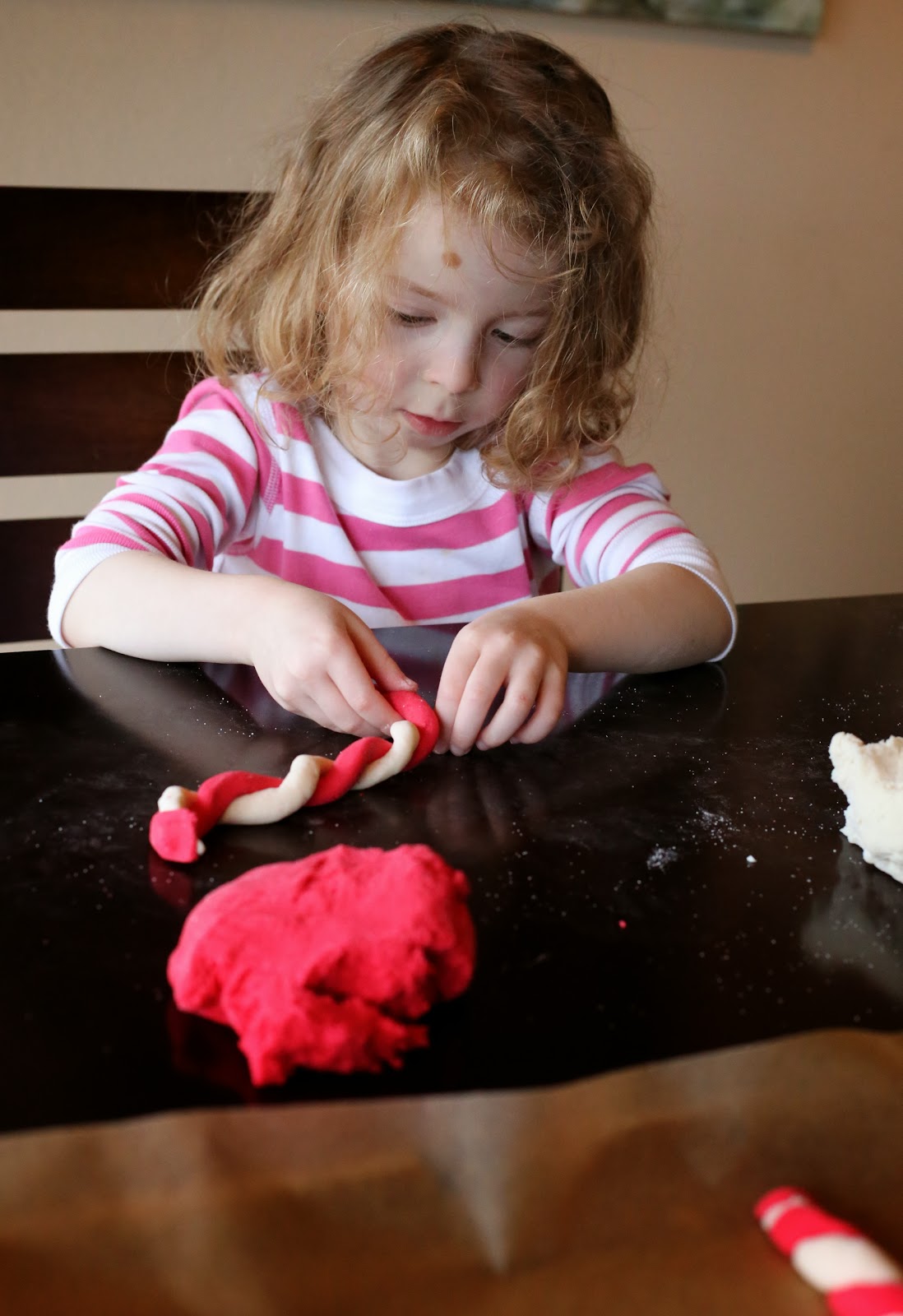 Old Fashioned Salt Dough Candy Cane Ornaments