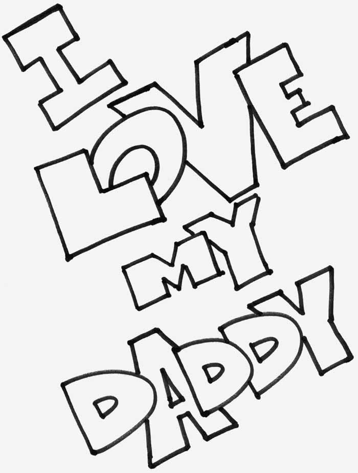 I Love You Dad Fathers Day Coloring Pages For Kids | Free Christian