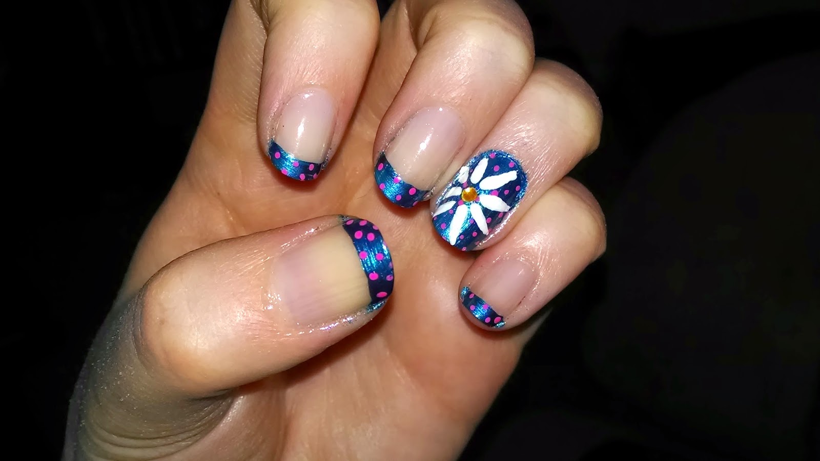 Polka Dot French Tip Nails - wide 4