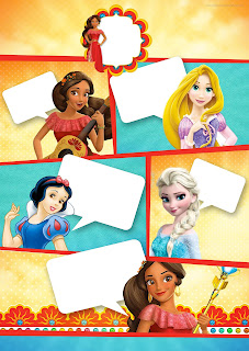 Elena de Avalor: Invitaciones para Imprimir Gratis. Para hacer invitaciones, tarjetas, marcos de fotos o etiquetas, para imprimir gratis de Elena de Avalor.