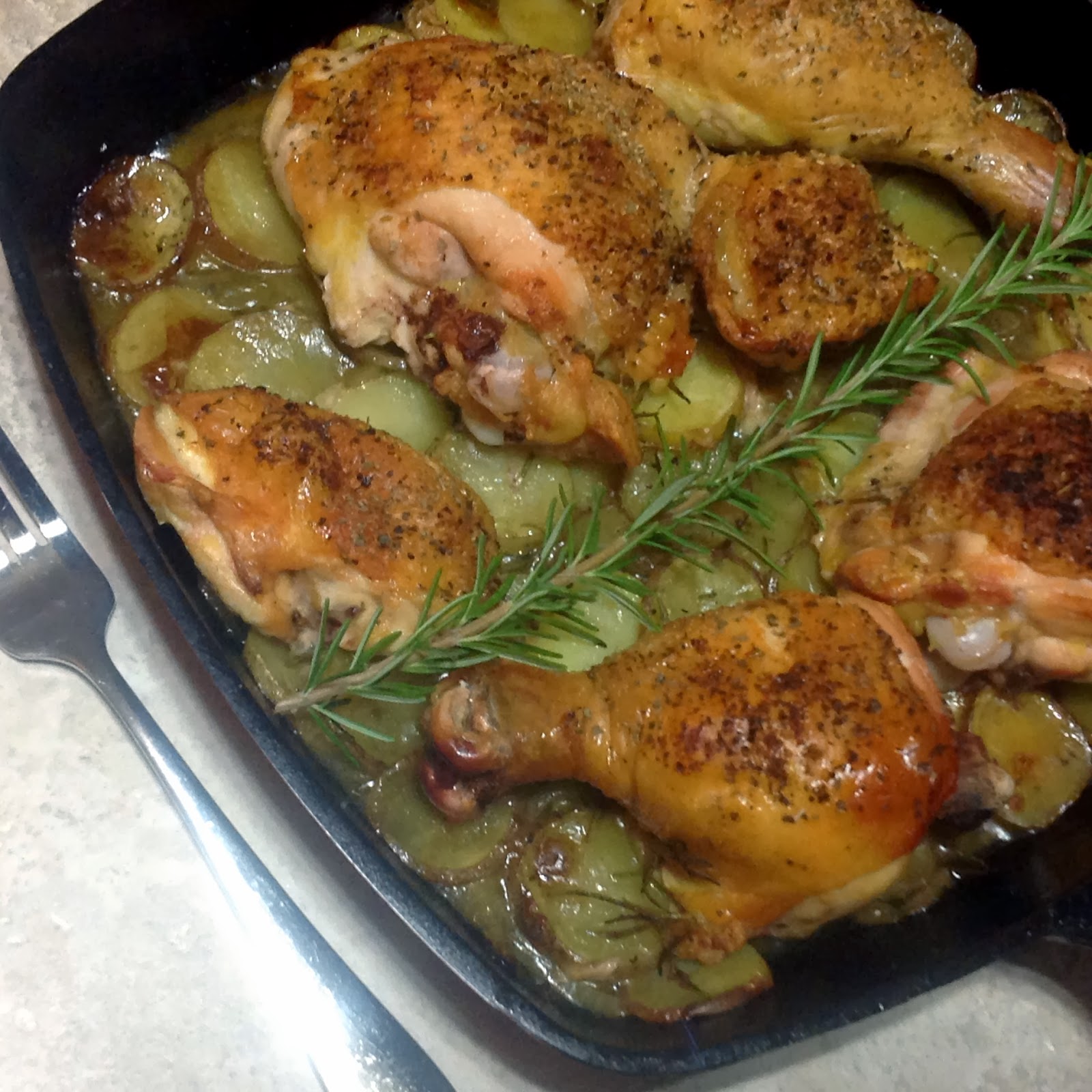 A Couple in the Kitchen: Skillet Roasted Chicken and Potatoes