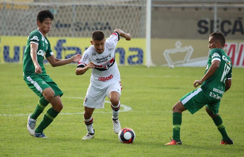 O São Paulo fez a melhor campanha da primeira fase, mas não passou pela Chapecoense, que vence apenas um jogo nessa Copinha (Foto: Igor Amorim/SPFC) O São Paulo fez a melhor campanha da primeira fase, mas não passou pela Chapecoense, que vence apenas um jogo nessa Copinha (Foto: Igor Amorim/SPFC)