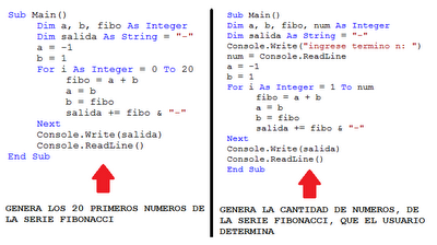 Aprendiendo Visual Basic: SERIE FIBONACCI