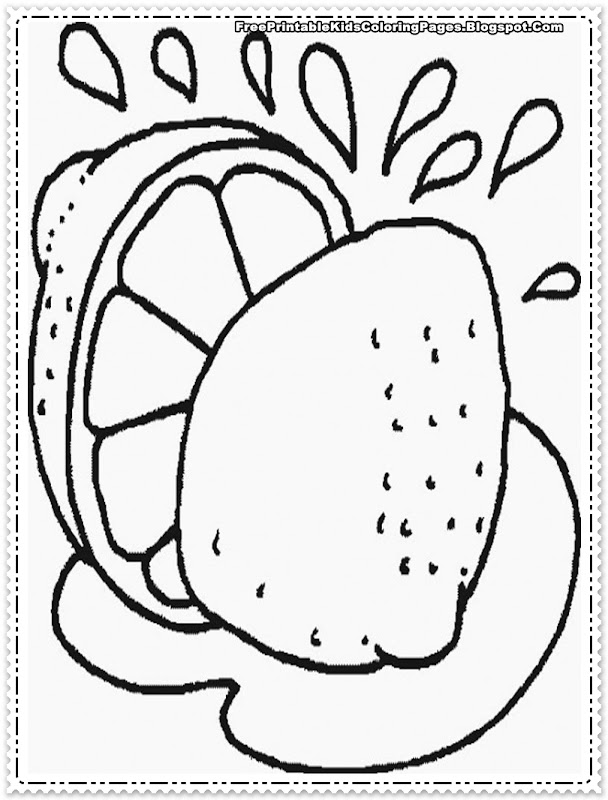 Orange Fruit Printable Coloring Pages title=