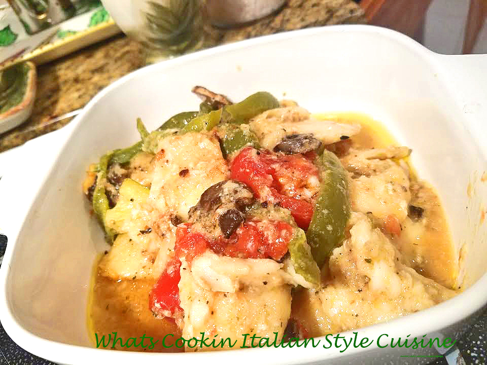 Flounder with Roasted Vegetable Recipe What's Cookin' Italian Style