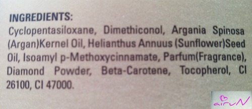 ingredientes aceite argan oil mystic eva cosmetics