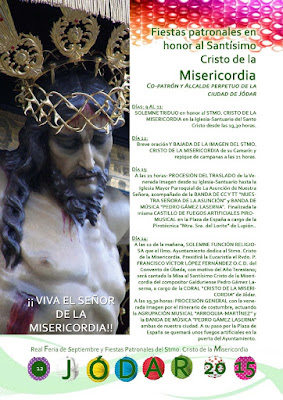 PROGRAMA DE LAS FIESTAS DEL SANTÍSIMO CRISTO DE LA MISERICORDIA 2015