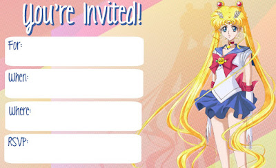 Sailor Moon party invitations