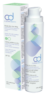 cyberderm simply zinc sun whip spf 30
