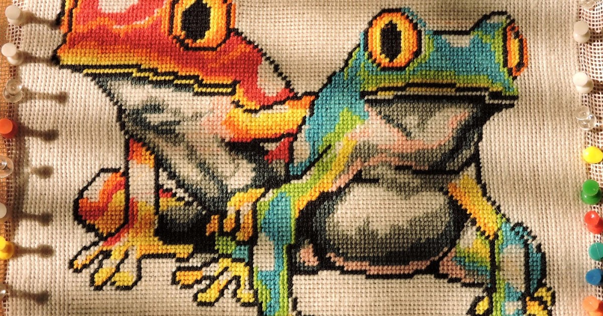 Frazzle Frenzy Frogs Needlepoint Kit