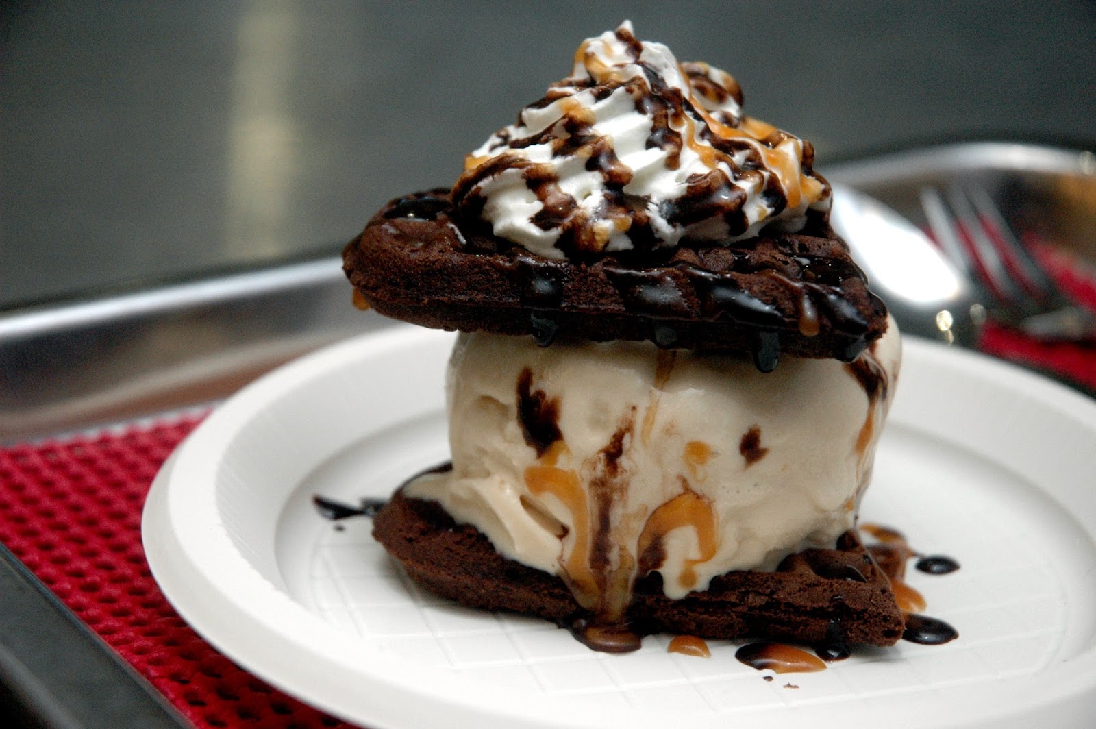 DUDE FOR FOOD Find Love...with Bono Gelato's Brownie Waffle Sundae