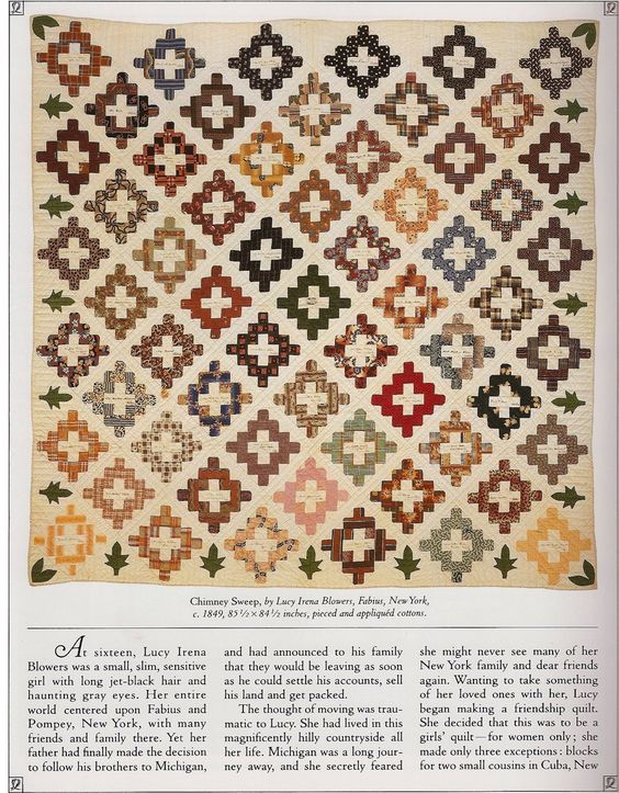 Piecing the Past Quilts Saturday at the Quilt Museum Chimney Sweep