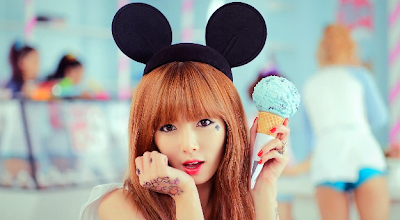 Hyuna Mickey Mouse ears Ice Cream