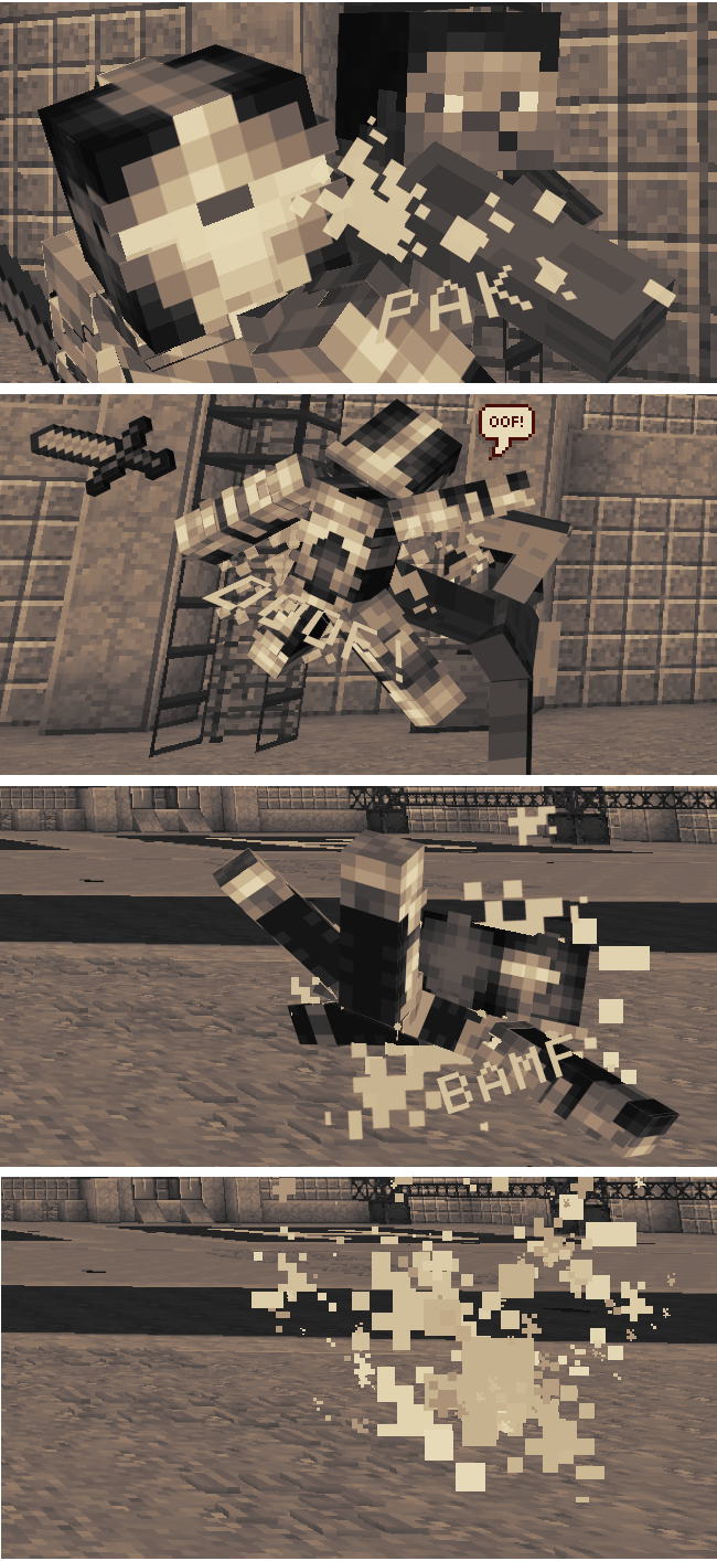 MInecraft Fight Scene Comic