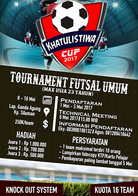 Poster Turnamen Futsal Khatulistiwa Cup 2017 - AA MEDIA NETWORK - IT