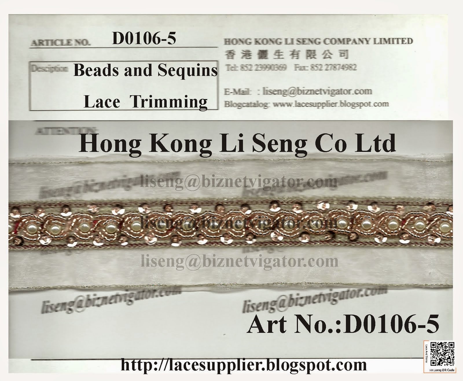 Beads and Sequins Trimming Manufacturer Wholesaler Supplier - Hong Kong Li Seng Co Ltd