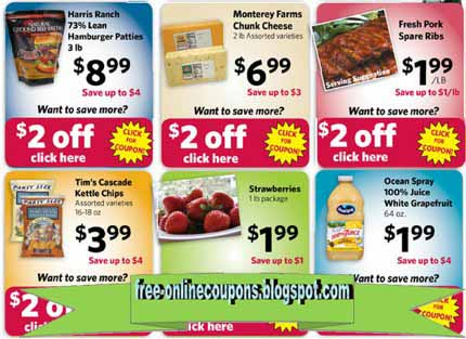 Internet coupons for food
