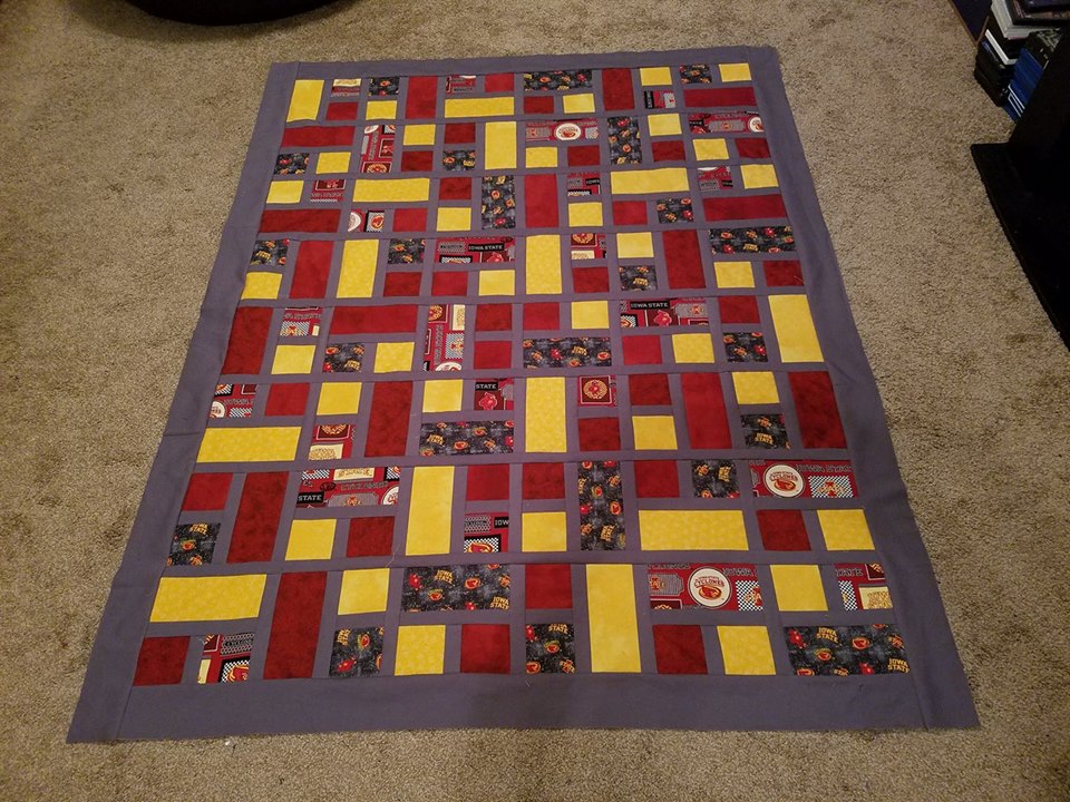 Scrap Dive Quilts Iowa State Quilt Top Complete!