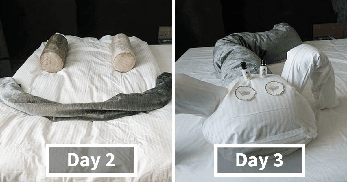Bored Hotel Guest Makes Creative 'Challenges' For The Housekeepers, And She Responds With Notes