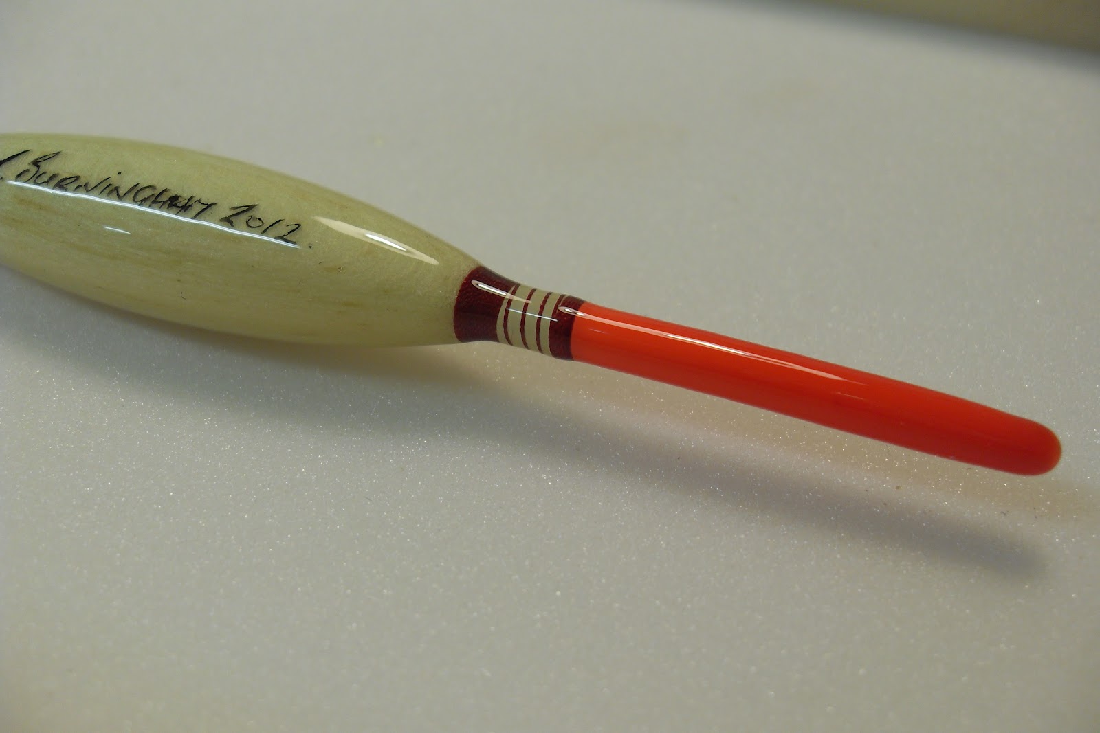 Handmade Fishing Floats by Mark Burningham. Crow quill avon float