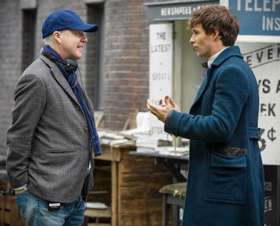 David Yates and Eddie Redmayne in Fantastic Beasts and Where to Find Them
