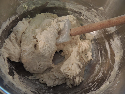 Mixing the focaccia dough