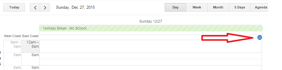 school week calendar
