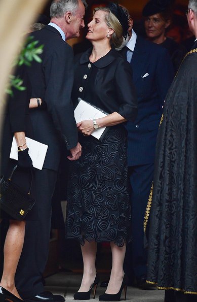 Queen Elizabeth, Prince Philip, Prince Charles, Countess Sophie of Wessex and Princess Anne attended the funeral of the Countess Mountbatten of Burma