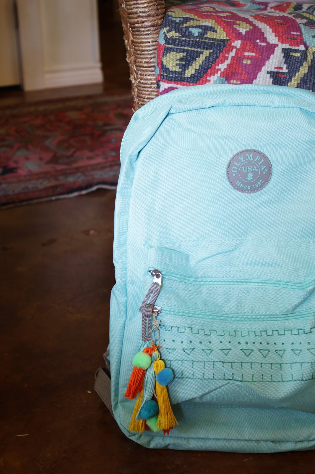 House Homemade: The Global Styler: DIY Backpack Decor