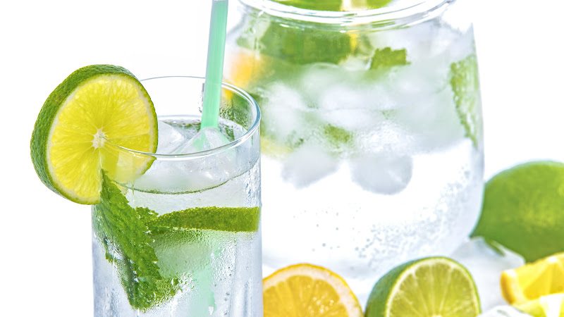 Mineral Water, Mint and Lime