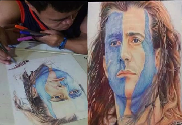 filipino creates realistic drawings using ballpoint pen
