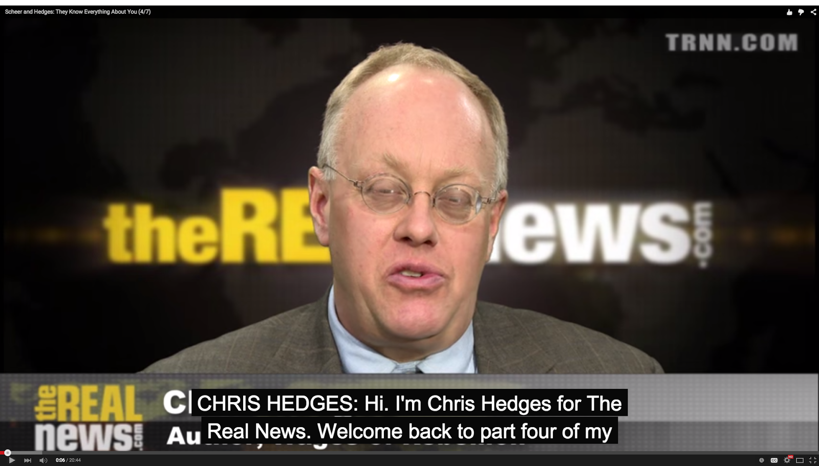 Seemorerocks Chris Hedges and Robert Scheer